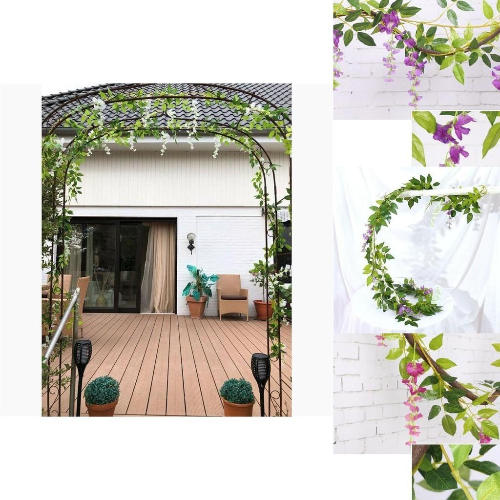 Lifelike 2x Artificial Wisteria Flower Vine With Stunning Colors For Home Decor