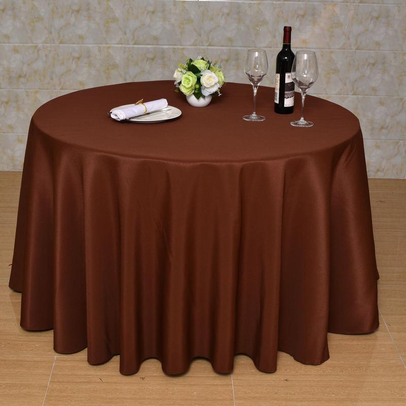 Advertising Exhibition Tablecloth Tablecloth Round Table Skirt Skirt Plain Weave Solid Color Zhu Wenwei Gauze Material Round Tablecloth