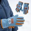 Warme Plüschhandschuhe für Kinder Cartoon Weich Outdoor Polarfleece Winddicht Skifahren Radhandschuhe Kind Schüler Kleinkind Rad Fäustlinge