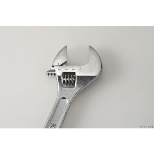 Takagi Adjustable Wrench, 250mm (Maximum Opening Width: Approx. 30mm) for Tightening Bolts and Nuts, with Measuring Tape, Adjustable, for Water Supply