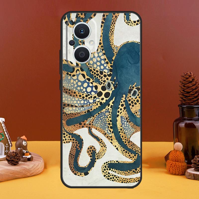 Marine Life Ocean Octopus Case For OPPO Reno 10 Pro 11 F 4 5 6 7 8 Lite 4Z 5Z 8T OPPO Find X5 X2 X3 Lite X6 Pro Cover