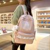 Schoolbag New Backpack Female Korean Version Ins Literary Small Fresh Wind Junior High School Student Backpack Large Capacity Casual Backpack