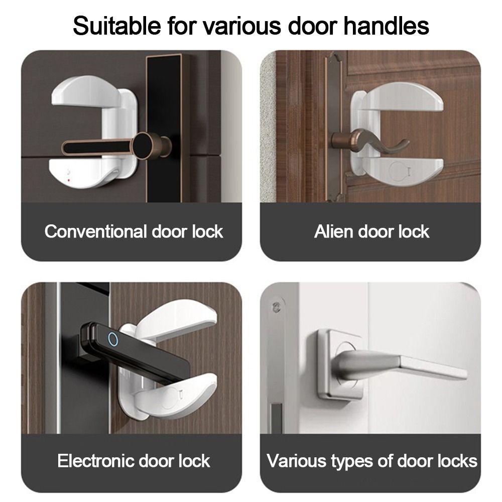 Protection Device Door Handle Lock Durable Door Block Safety Device Door Stopper Alarm  Baby Safety