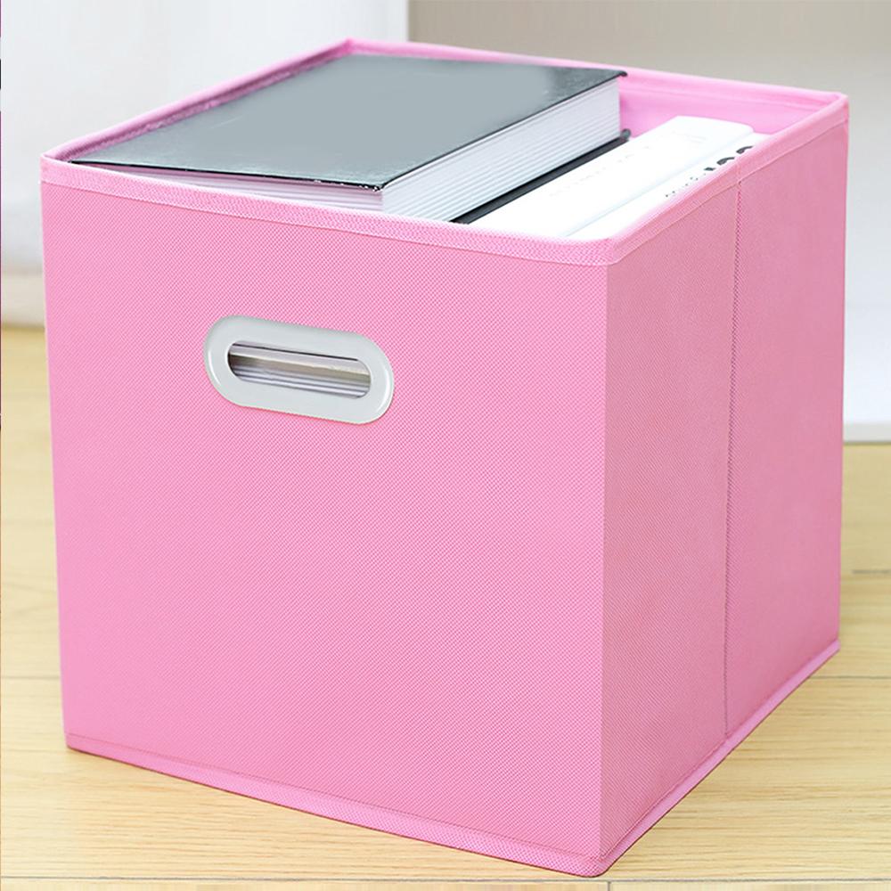 Fabric Cloth Storage Box for Book Clothes Toys Sundries Storage Foldable Closet Drawer Storage Organizer Bins Basket