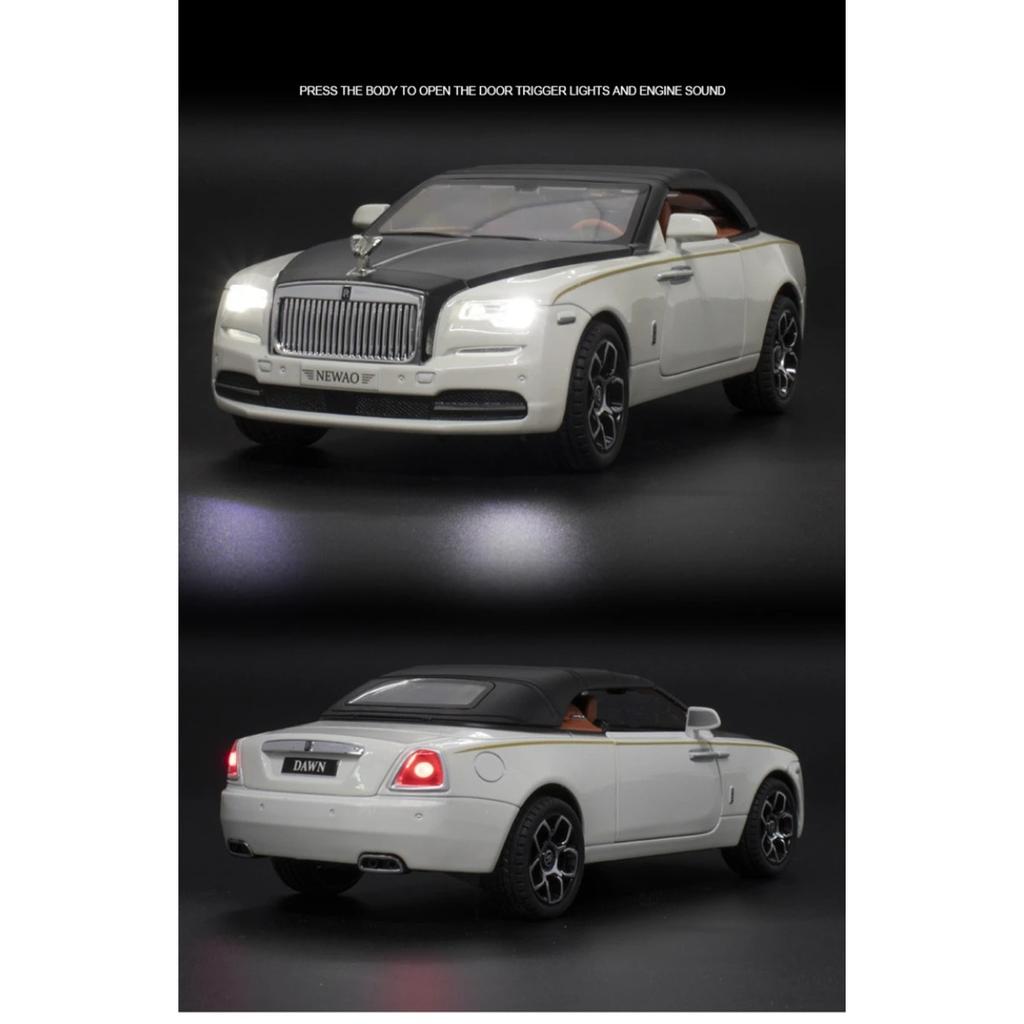 1/24 Rolls Royce Dawn Alloy Luxy Car Model Diecasts Metal Toy Vehicles Car Model Simulation Sound and Light Childrens Toys Gift
