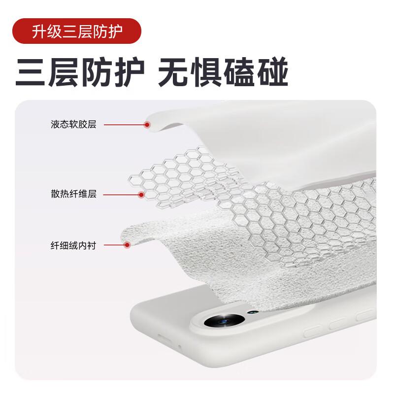 Honor 60 Pro Handyhülle, Premium Flüssigsilikon Weich, Vollständiger Linsenschutz, Stoßfest, Anti-Fingerabdruck, Einfarbig, Schlichtes Antikweiß