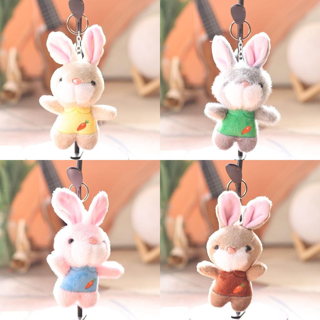 Cute Rabbit Plush Toy With Pp Cotton Filling For Bag Decor And Gifts