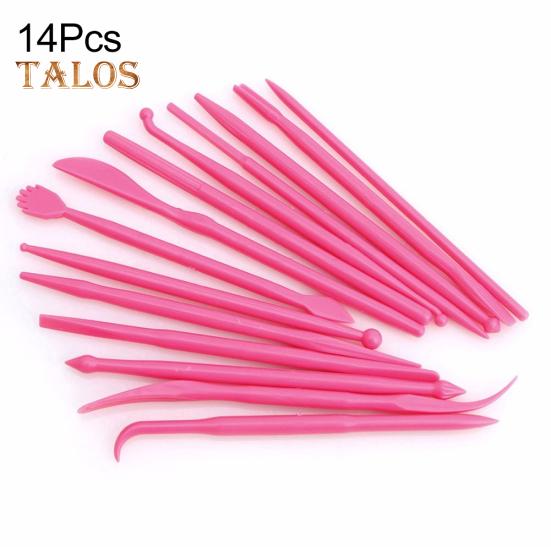 Elens Store 14Pcs Fondant Cake Decorating Carve Pen Flower Modeling Baking DIY Sculpt Tools