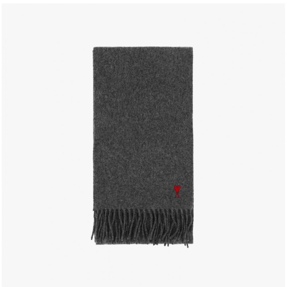 Ami Heart Logo Fringe Muffler Aw0047 A189