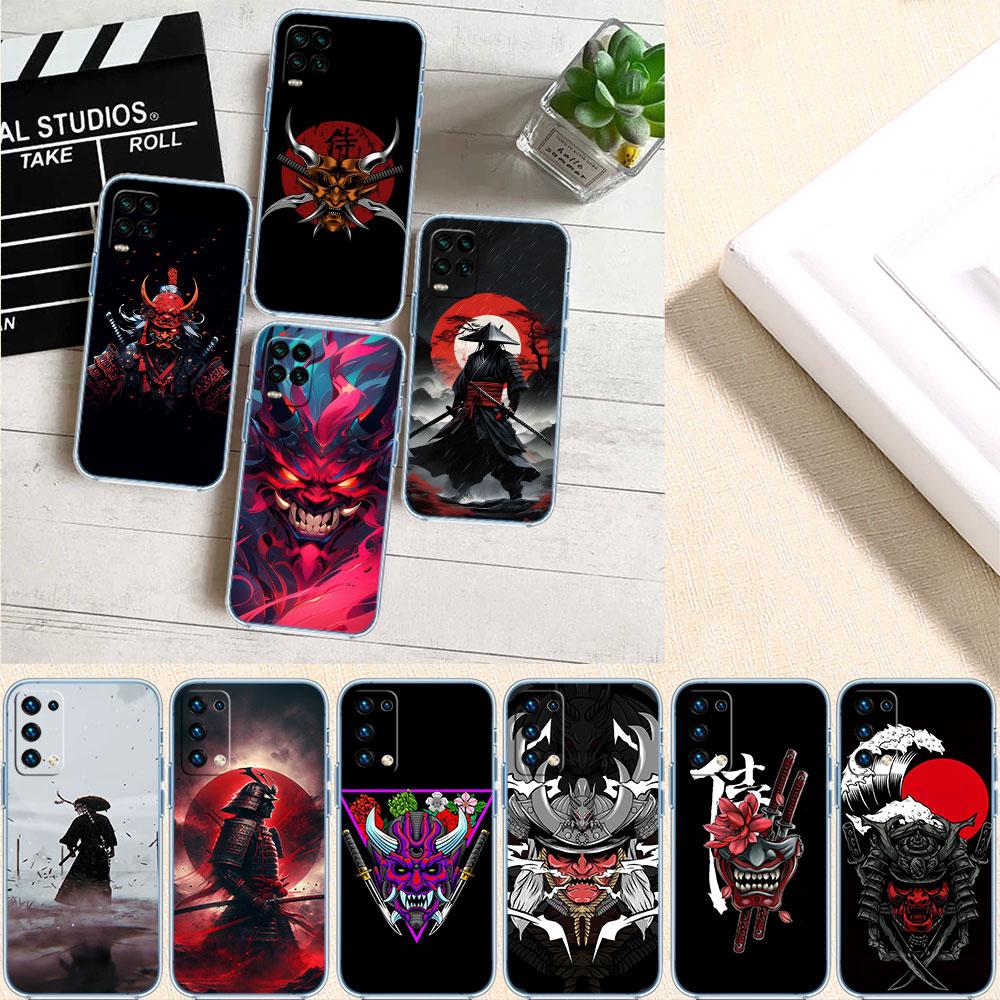 MY17 Japan Samurai Mask Soft Shell Transparent Phone Case for Motorola Moto G7 G8 G9 G84 G85 G73 G24 G15 Z2 Play Power Plus