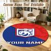 Round Rug Custom NameIpswich Town Pattern Non Slip Carpet Home Floor Decor