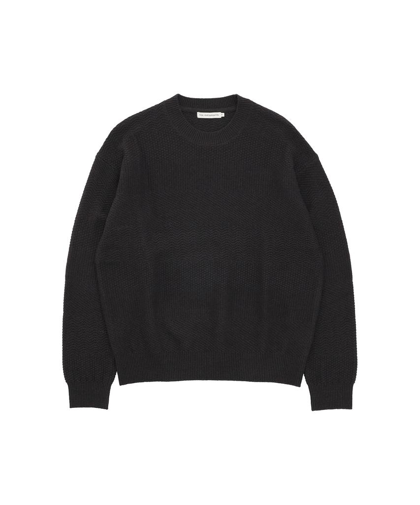 NOWANDTOMORROW Texture Knit Pullover [3 Color]