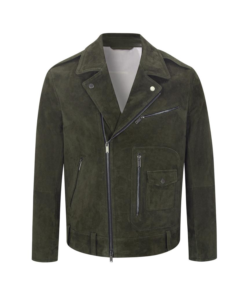 Ungimmick Suede Rider Jacket (Khaki / Goatskin)