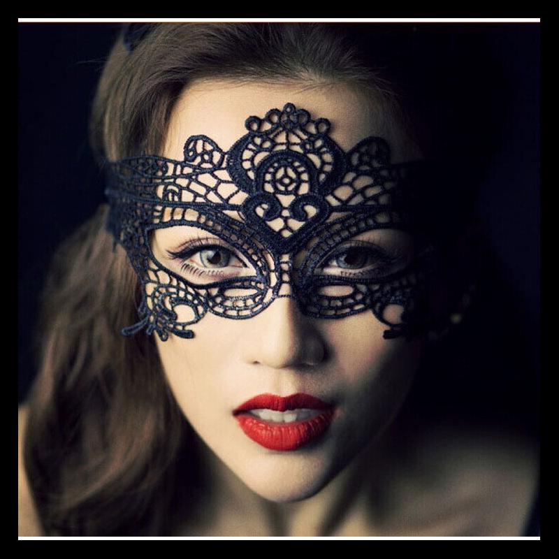 

Fashion Sexy Hollow Eye Mask Lace Mask Lace Weaving Multi-Style Performance Makeup Christmas Ball Eye Mask One size fits all чёрный