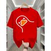 European Sizes Boys T Shirt Casual Daily Festival Outfit Kids Wear Trendy Cartoon Duck Graphic Black Tee for Boys
