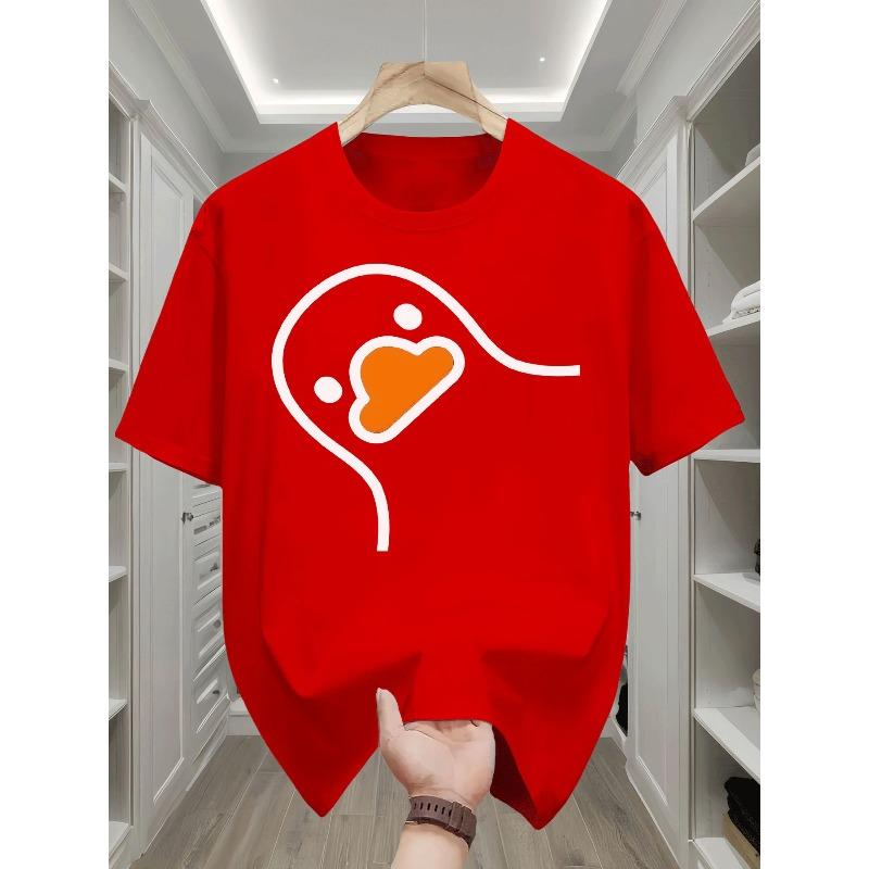 European Sizes Boys T Shirt Casual Daily Festival Outfit Kids Wear Trendy Cartoon Duck Graphic Black Tee for Boys