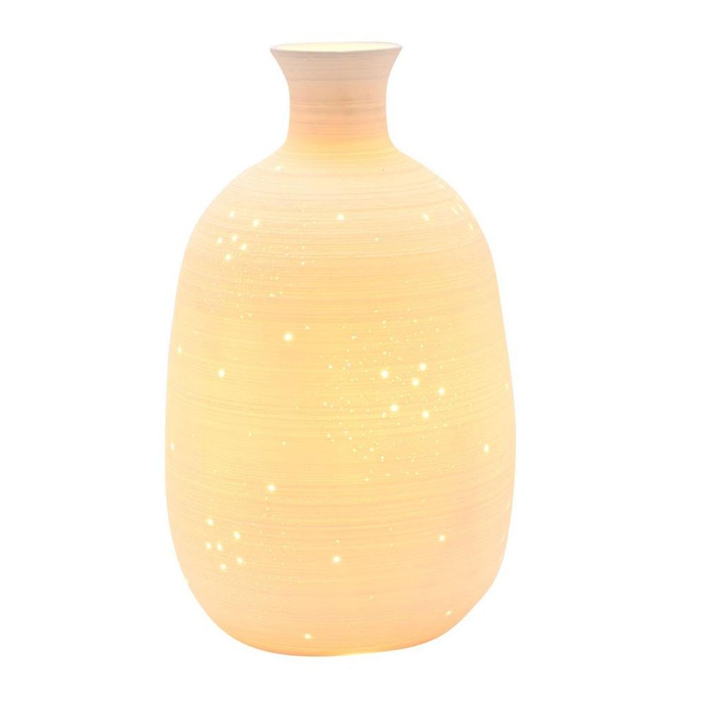 Hestia White Tall Textured Table Lamp