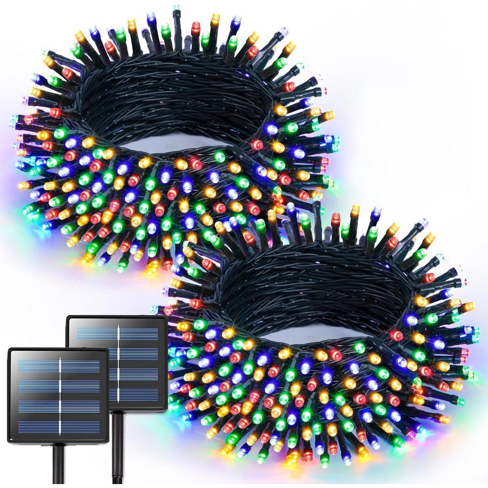 Outdoor solar light string, Christmas Day garden decoration, Gypsy Independence Day, Halloween lights, 8 lighting modes