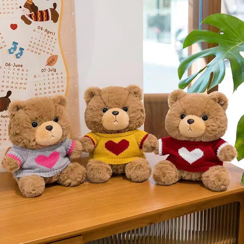 New Bear Doll Dressed In Teddy Bear Plush Toy Hug Bear Doll Grab Machine Children's Birthday Gift