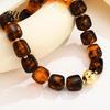 Multicolor Resin Bead Necklace Chunky Beaded Square Beads Bohemian Minimalist