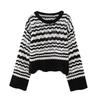 Fashion Style Autumn New Women's Clothing Stylish Chenille Contrast Color Details Knitwear 7901867 064