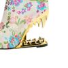 Fashion Women's New Autumn and Winter Pointed Embroidery Fabric Surface Flower Wolf Teeth High Heels Plus Zipper and Calf Short Boots