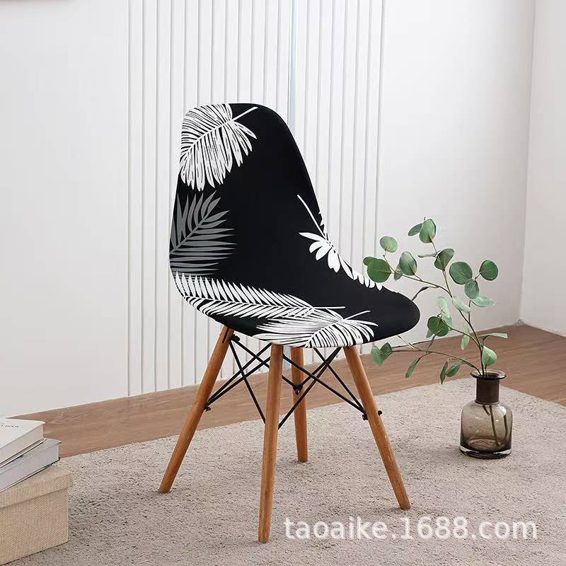 

Эластичный чехол на стул Чехол на стул Eames Чехол на скандинавский стул-ракушку Простой современный чехол на обеденный стул Printed Shell Chair Cover
