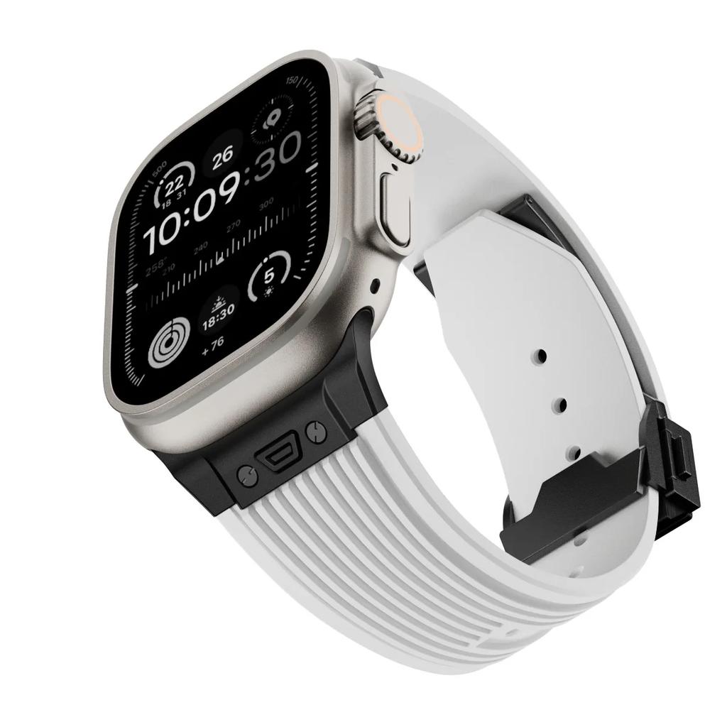 Liquid Silicone Strap for Apple Watch Ultra 3/2 Strap 49mm Sports Wristband iWatch Series 11 10 9 8 7 6 5 SE 45mm 44mm 46mm Belt