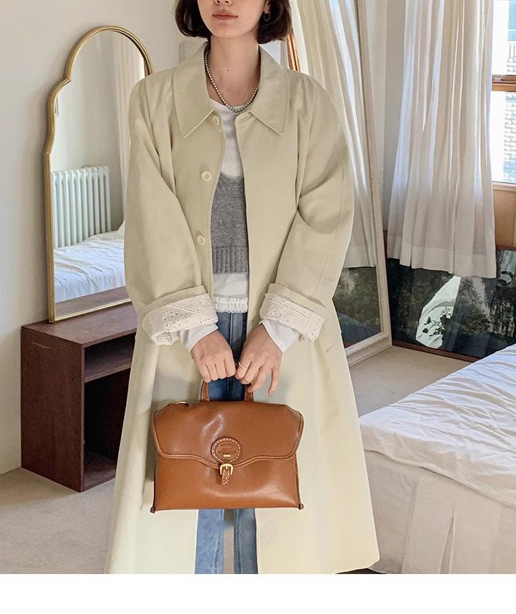 2025 Pre-Sale: Women's Off-White Long Loose Trench Coat for Spring