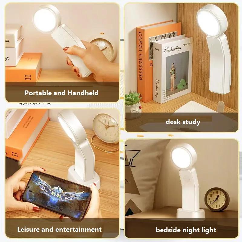 Multi-function Rechargabe Touch Table Lamp Modern Small Tricolor Dimming Desk Light for Living Room Bedroom Study Dormitory