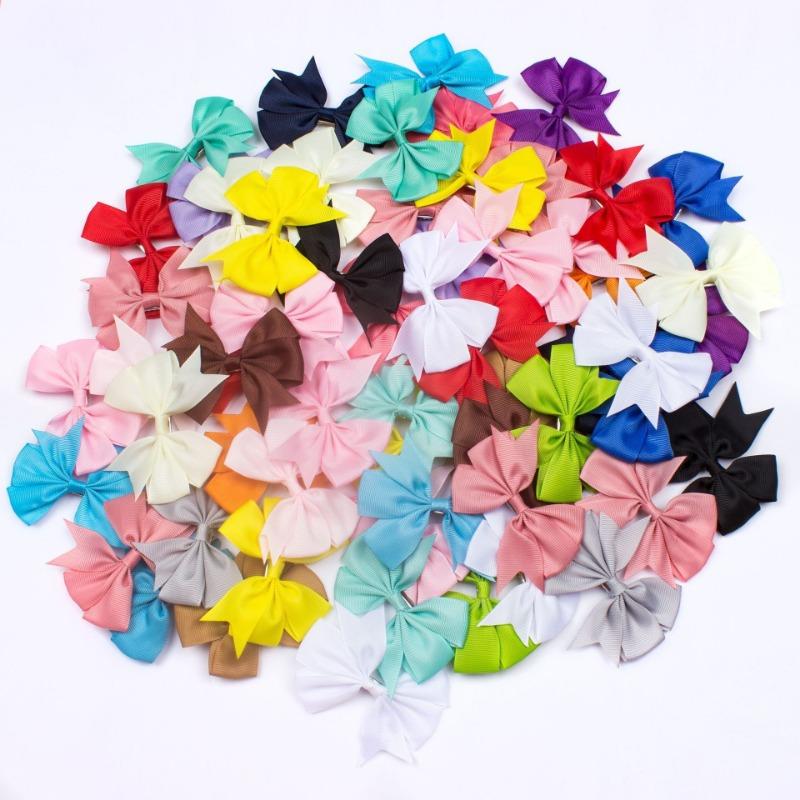 

Stylish new children s hairpin set, solid color ribbed dovetail ribbon V-bow baby hairpin.