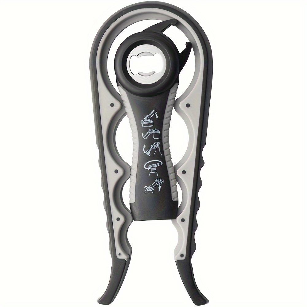 

Набор многофункциональных открывалок для банок 4 в 1, 2 шт., кухонный инструмент для снятия крышек и банок с поворотным механизмом, эргономичная удобная ручка, прочный пластиковый материал чёрный