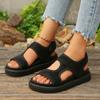 Fashion Women Sandals 2025 New Comfortable Sandals Thick Sole Solid Color Casual Sports Shoes Mesh Breathable Open-toe Sandals Women