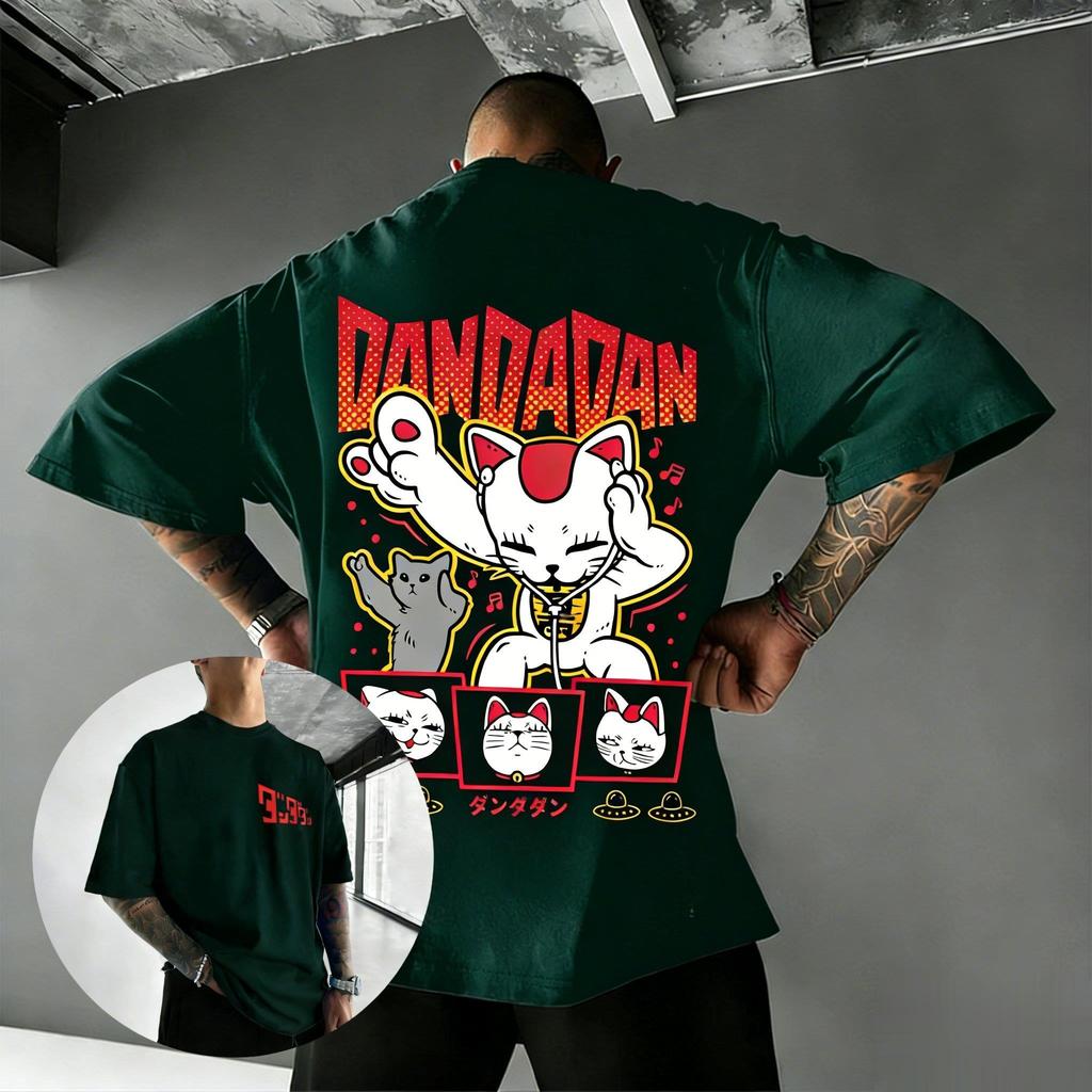 Unisex Dandadan Anime Graphic T Shirt Men Women 2026 Summer Casual Short Sleeve Top Streetwear Japanese Manga Neko Cat Print Tee