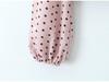 2025 Fashionable Women's French Chic Polka Dot Square Neck Top with Puff Sleeves