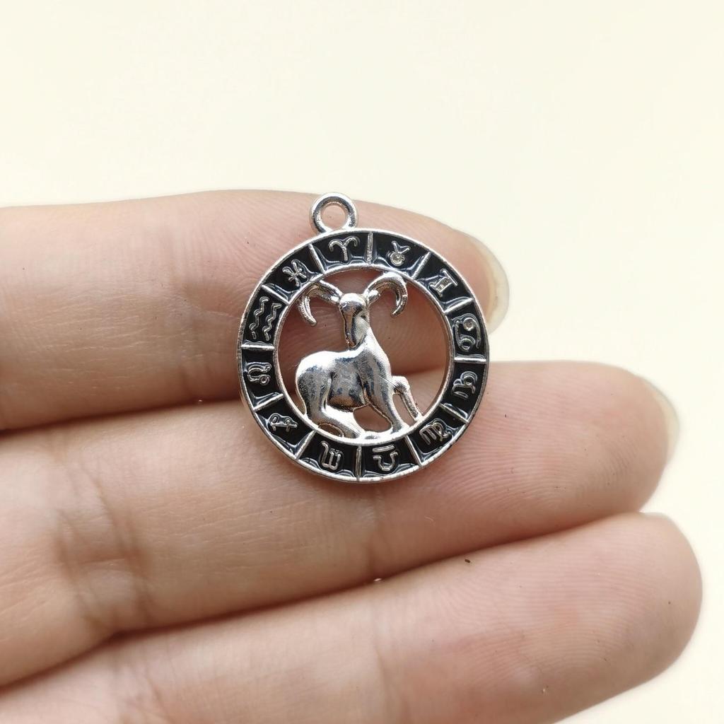 12 Constellation Diamond-Inlaid Pendant Necklace