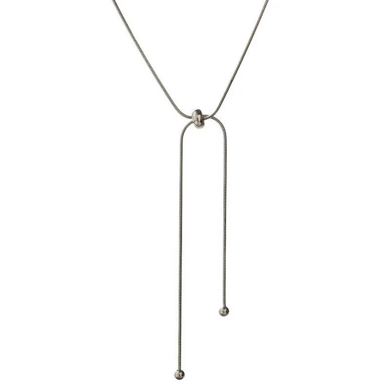 

Fashion Gold Color Long Tassel Star Pull Necklaces for Women Girls Simple Elegant Clavicle Chains Choker Jewelry серебряный