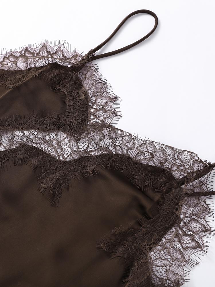 Damspetscamisoleklänning Dam Mode och Mångsidig Ärmlös Lång Topp 2026 Ny Modell