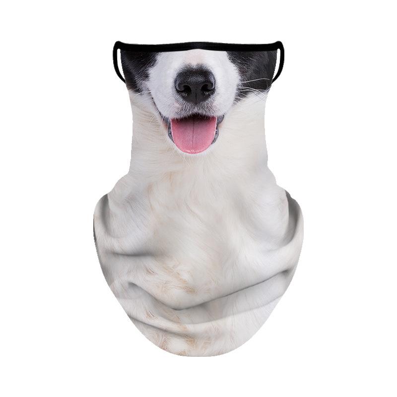Creative Cat Dog Pattern Outdoor Sport Sunscreen Mask Road Riding Half Face Protective Mask Summer Breathable Ice Silk Face Mask