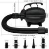 Pompă de aer electrică de 600 W, pompă portabilă pentru deflator cu 5 duze pentru saltea de aer gonflabilă, inel de înot, jucării gonflabile pentru piscină
