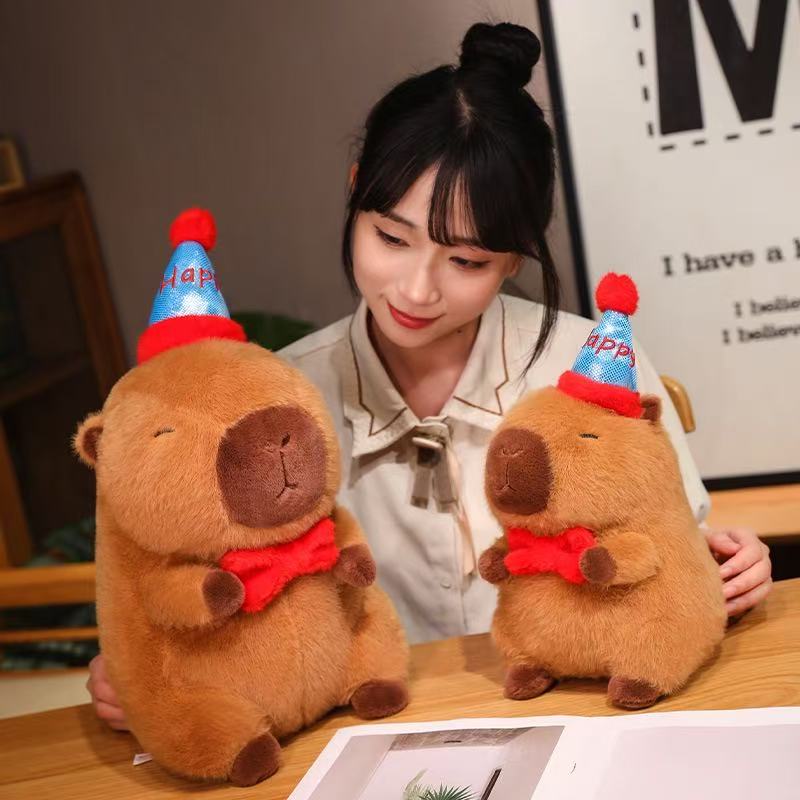 25cm New Capibara Plush Toy Children's Soothing Doll Pillow Summer Capybara Plush Doll Doll