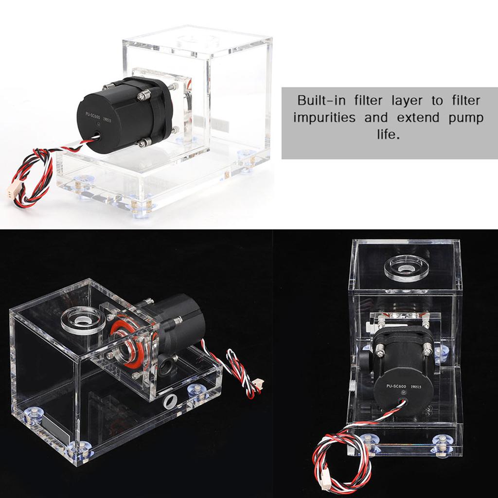 Full Transparent Integrated 600ML PC Cooled Acrylic Water Cooling 600LCelsiusH