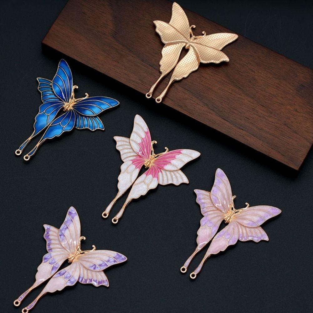 Alloy Material Butterfly Clothing Accessories Butterfly Brooch Pendant Handmade Accessories