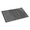 Bathtub Shower Mat TPE Black Non Slip Bath Shower Floor Mat with Drainage Hole Bath Mats for Home