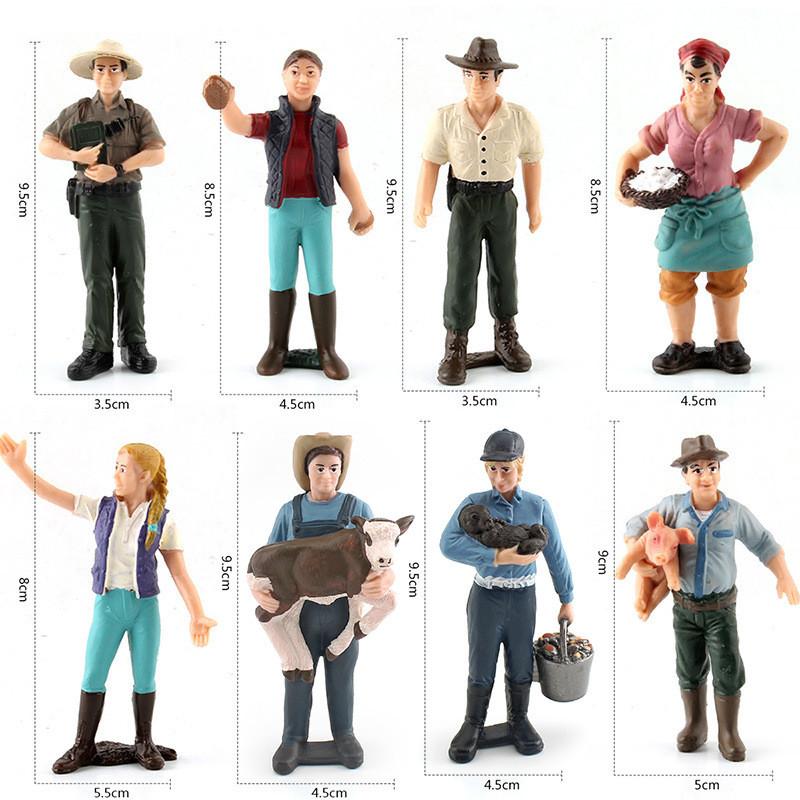 Simulated Diver Veterinarian Farmer Worker Postal Worker Toy Model Ornament For Collectors And Play