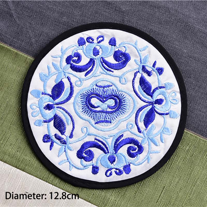 2Pcs/Pack Durable Cloth Embroidery Table Mats Cup Pad Chinese Style Anti-Hot Coaster Kitchen Accessories Home Decoration