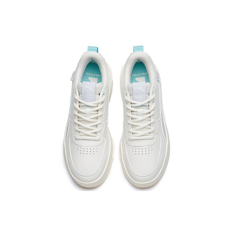 Anta Lifestyle Series Milchkappen-Schuhe Stoßdämpfend Leicht Langlebig Rutschfest Low-Top Skate-Schuhe Damen Sneaker Weiß Lila 922228012-1