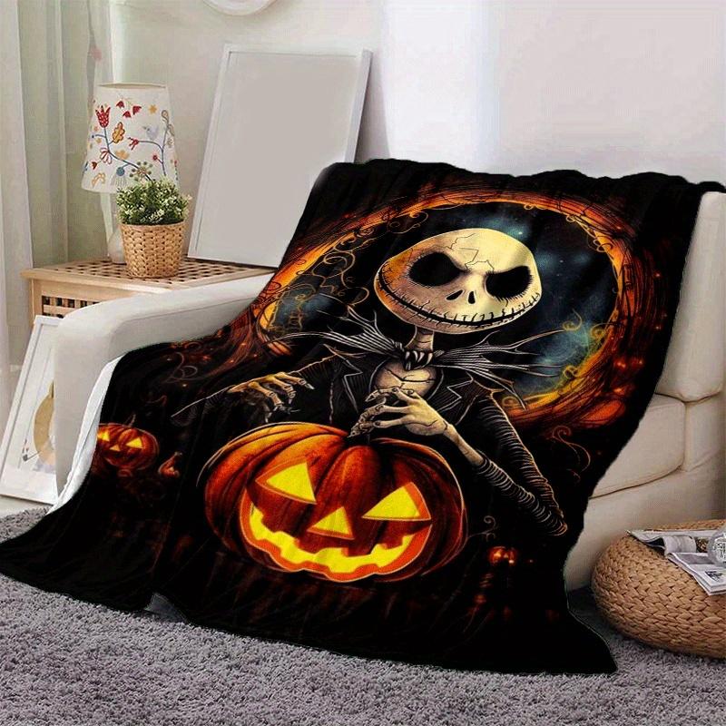 1pc The Nightmare Before Christmas Printing Blanket - Soft, All-Season Throw for Living Room, Bedroom,Personalized Gift with Adorable Cartoon Design