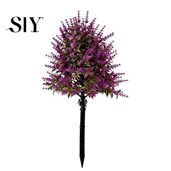 No Maintenance Lavender Artificial Topiary Ball Tree UV Resistant Fake Shrub Bushes with Office Decor Stake Realistic Plants for Home Wedding