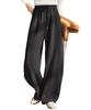 [Kobe Lettuce] [Fleece Lined] Warm Sweat Curve Pants for Women - Autumn/Winter - Fleece Lined - Cold Weather Protection - Barrel Leg - Warm Bottoms -
